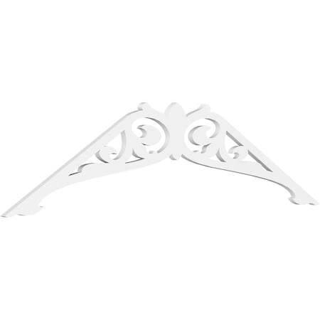 Ekena Millwork Pitch Carrillo Architectural Grade PVC Gable Pediment, 72"W x 21"H x 1"P (7/12) GPP072X021X100CRL